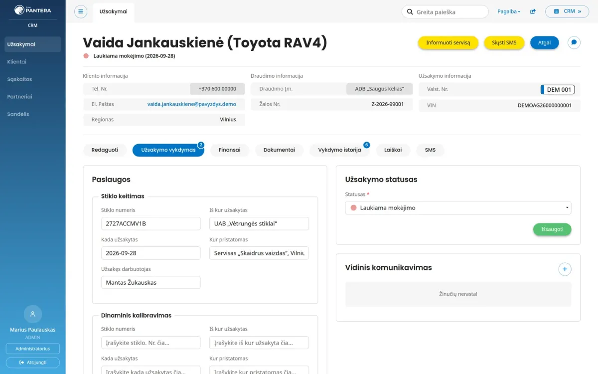 Stiklo vykdymas